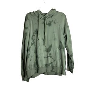 Old Navy XXL Green Camo Hoodie Sweatshirt Olive Tie Dye Women's